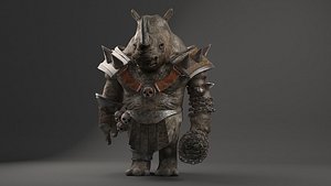 rhino warrior 2 character 3D model