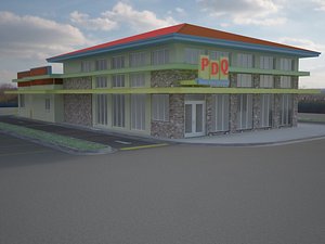 pdq restaurant fast 3d max