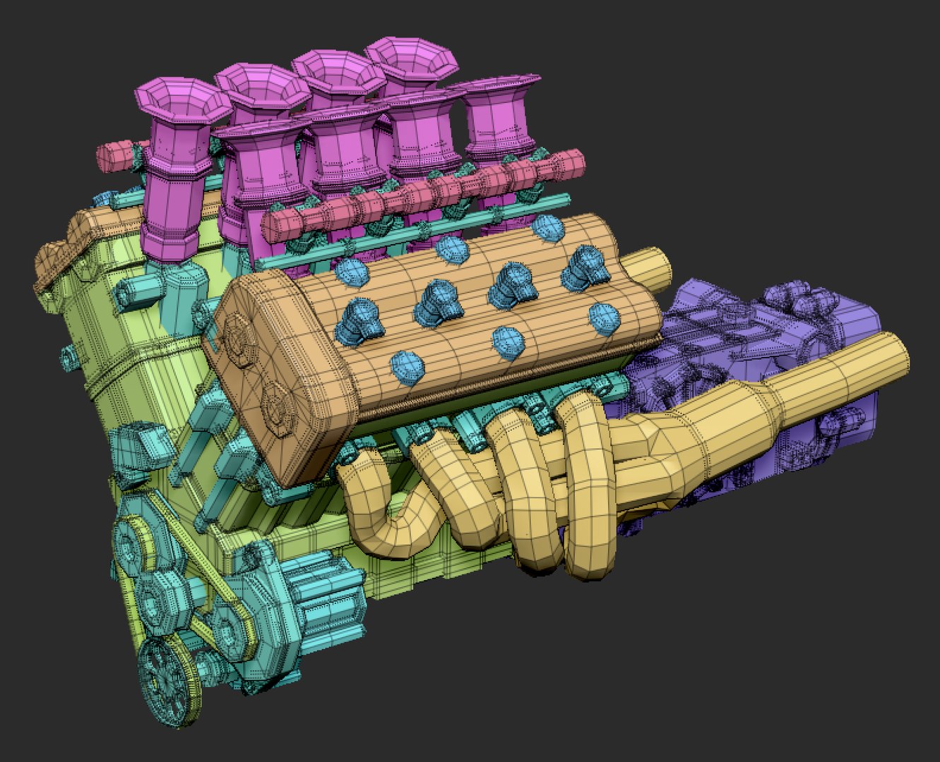 V8 Engine Model - TurboSquid 1342789