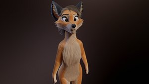 3D Dakota Anthro Fox model