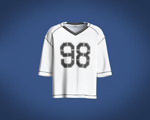Mens sports t-shirt with mesh fabric and numbering model