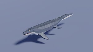 Low-poly Mosasaurus 3D model
