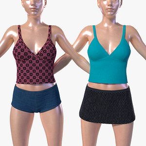 3D Bra shorts skirt 2