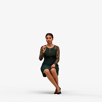 00240Nur0007 - Adult Latino woman talking in office wearing casual summer attire