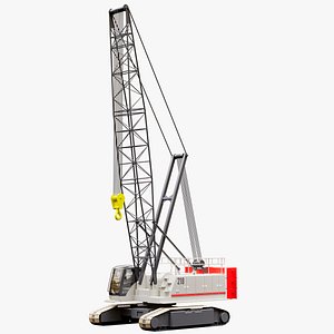 3D Link-Belt 218 HSL 110-Ton Lattice Boom Crawler Crane model