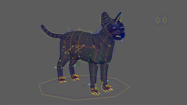 modelo 3d BLACK CAT RIG XGEN-CORE - TurboSquid 2075247