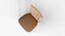 Modern Wooden Dining Chair with Fabric Cushion - PBR Textured 3D Model