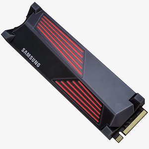 3D Samsung M2 SSD NVME 990 PRO With Heatsink PBR