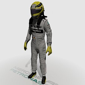 formula driver nico rosberg 3d model