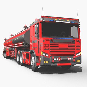 3D model Fire Truck Water Tanker Supply