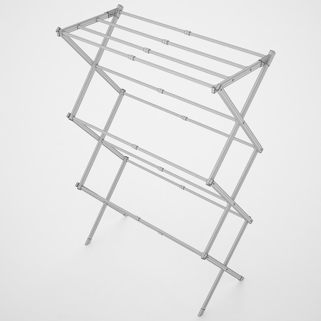 Cloth Drying Rack 02 3D Model TurboSquid 1791082