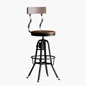 Iron bar stool