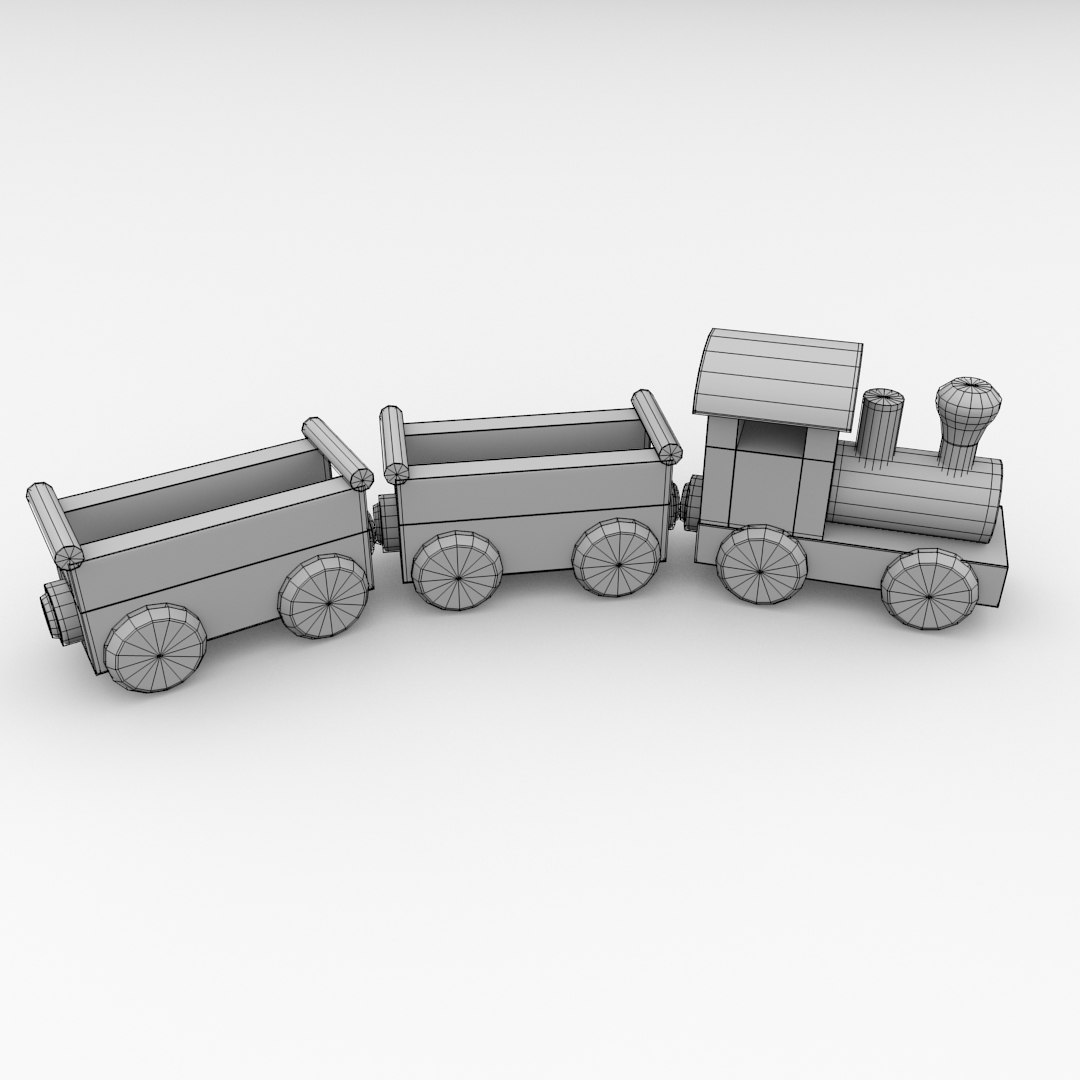 3d Model Wooden Toy Train