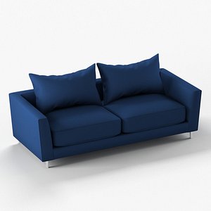 Modern Navy Blue Sofa 3D