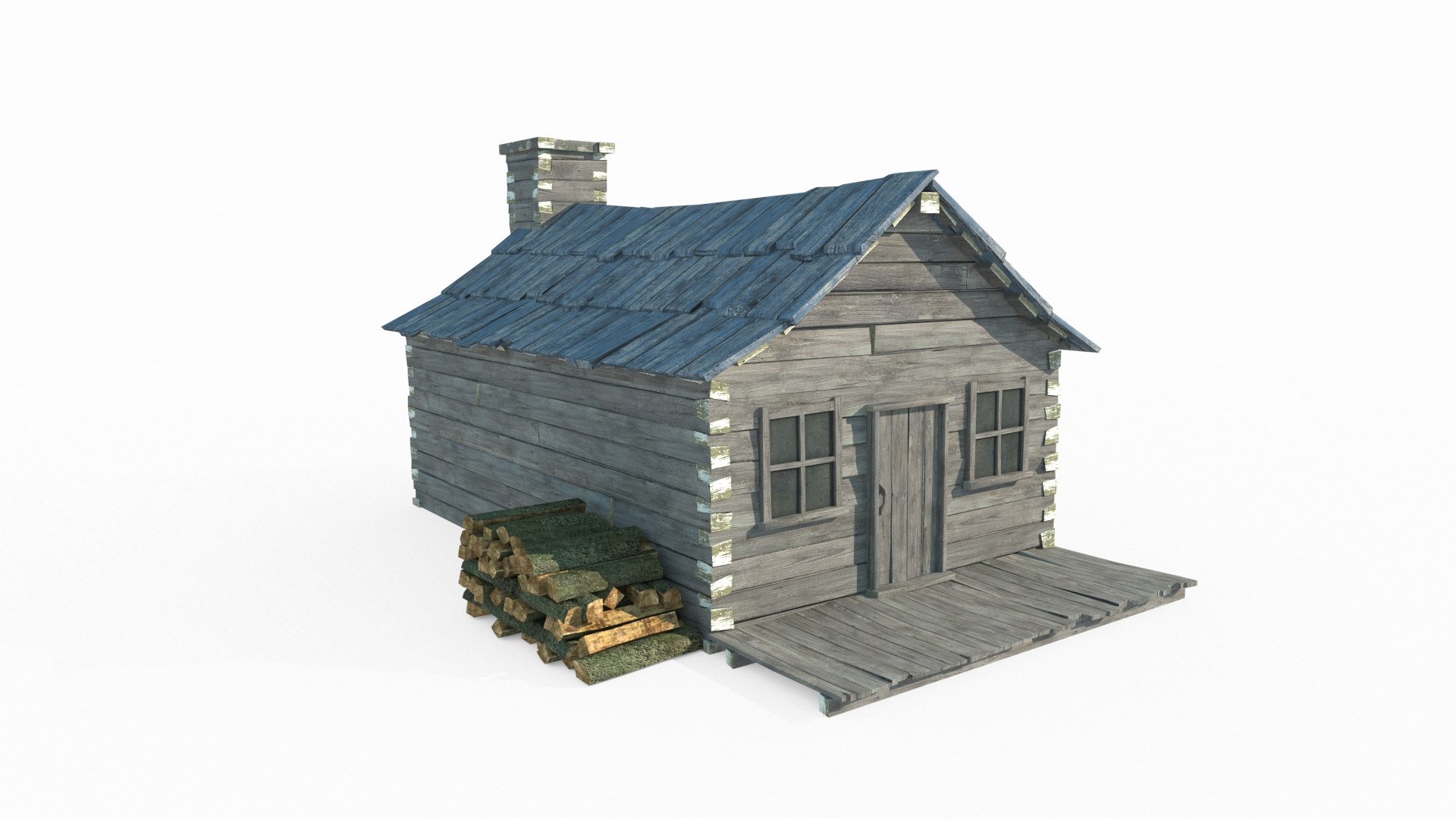 3D The Small Wooden House In The Forest - TurboSquid 2171861
