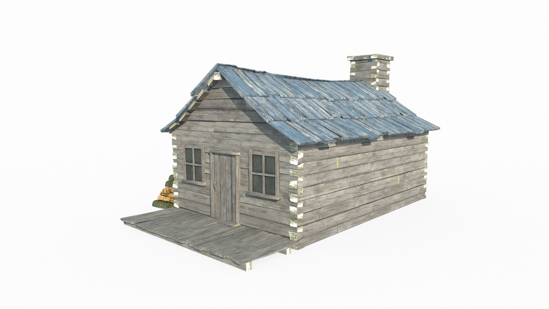 3D The Small Wooden House In The Forest - TurboSquid 2171861