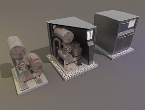 3D model industrial compressor