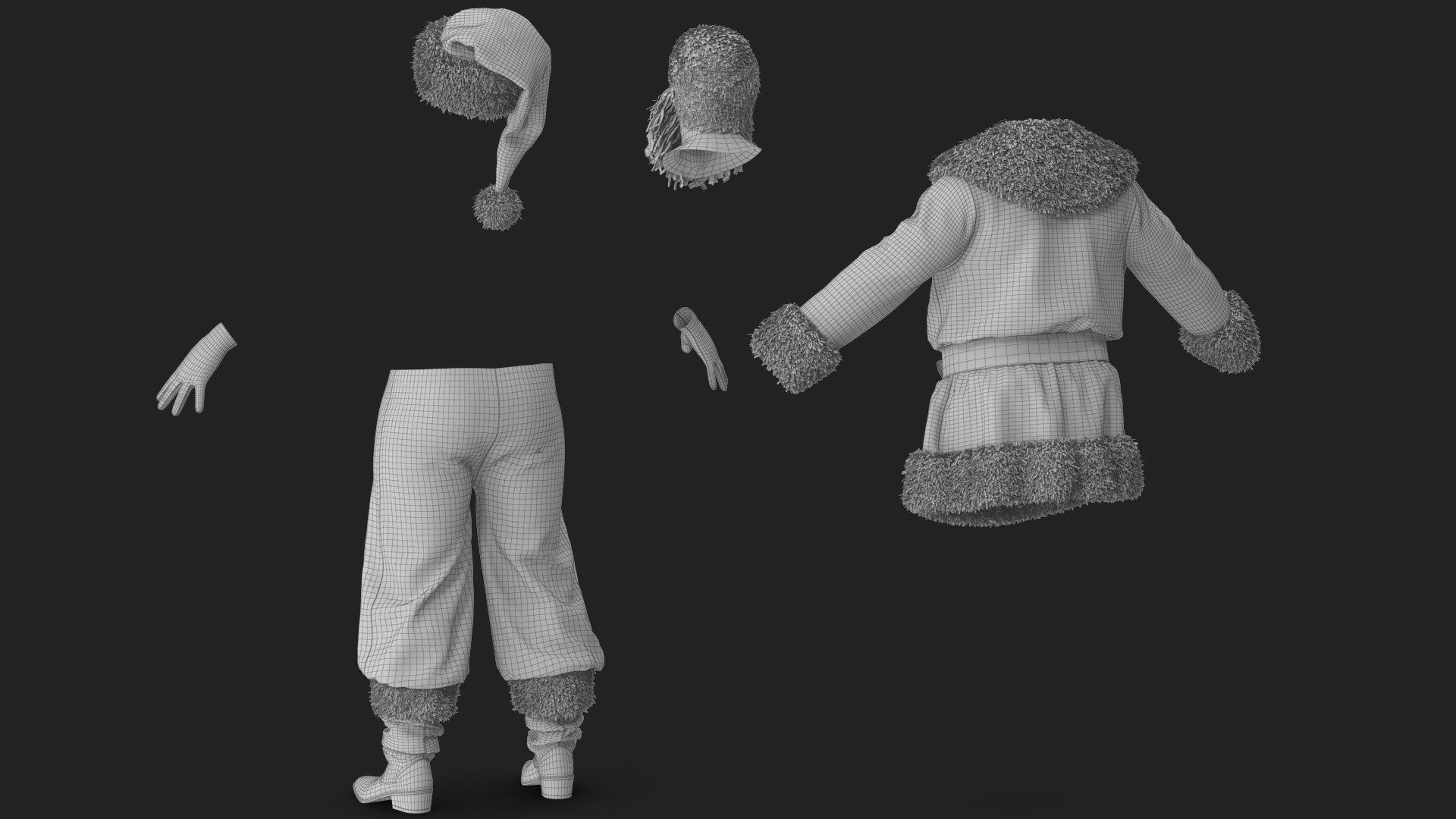 3D Santa Claus model https://p.turbosquid.com/ts-thumb/tS/KvsVp0/KE/wireframe_07/jpg/1682778395/1920x1080/fit_q87/36861ca88c4f1d136292f3d46ad6a4cbbc09188b/wireframe_07.jpg