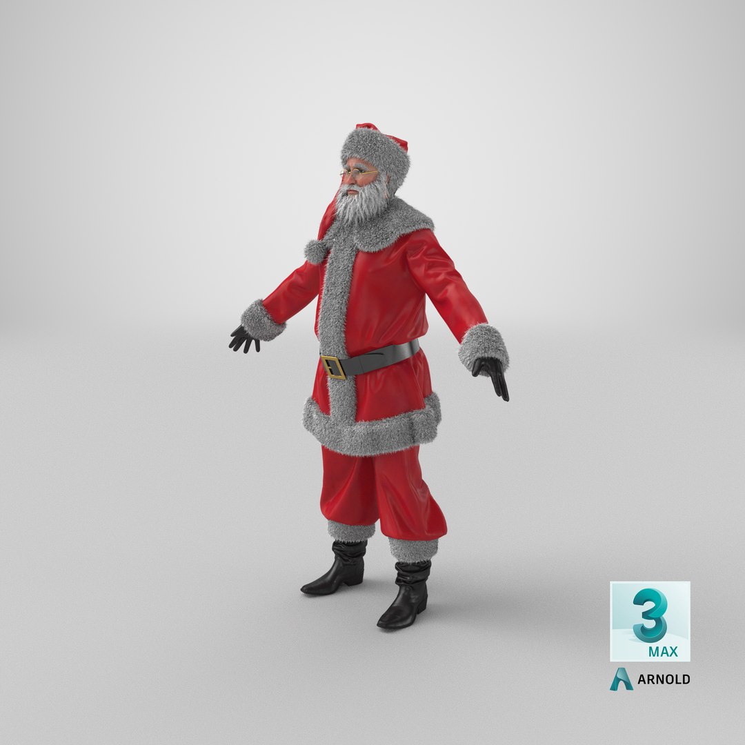 3D Santa Claus model https://p.turbosquid.com/ts-thumb/tS/KvsVp0/PH/stemcell_max_arnold_render/png/1683614952/1920x1080/fit_q87/87d59b5d1316e6fc46cd3f7af16e73d6e712df37/stemcell_max_arnold_render.jpg