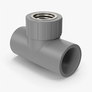 Female Threaded Tee Pipe 3D model