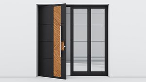 Aluminium door 194 3D model