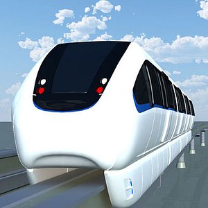 3d model monorail train