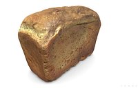 Loaf of bread PBR scan