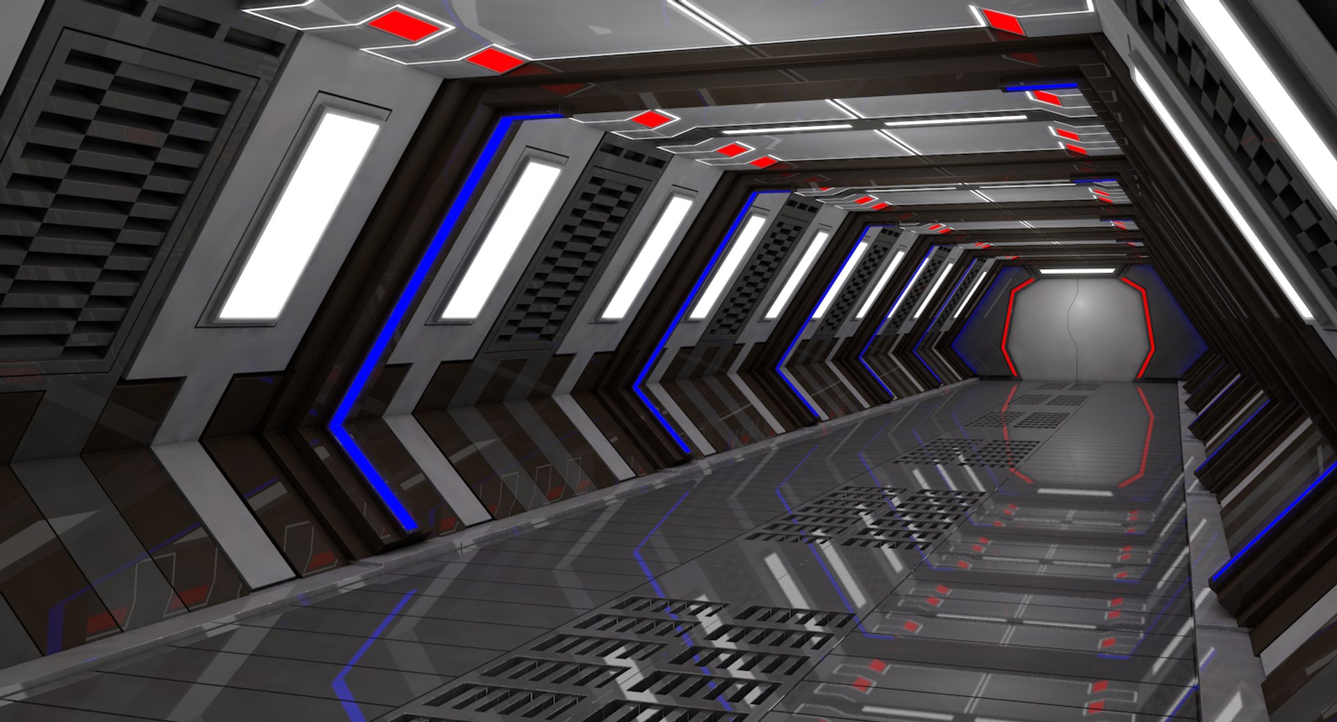 Sci Fi Corridor 3D Model - TurboSquid 1569190