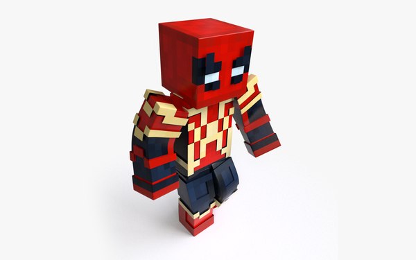 6 Bonecos Minecraft - Importados da China - Skin do Homem-Aranha