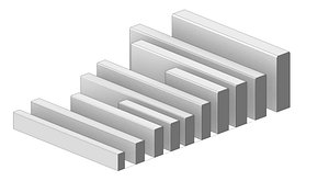 Concrete Curb Mega Set  10 Pieces  Complete Border Collection 3D