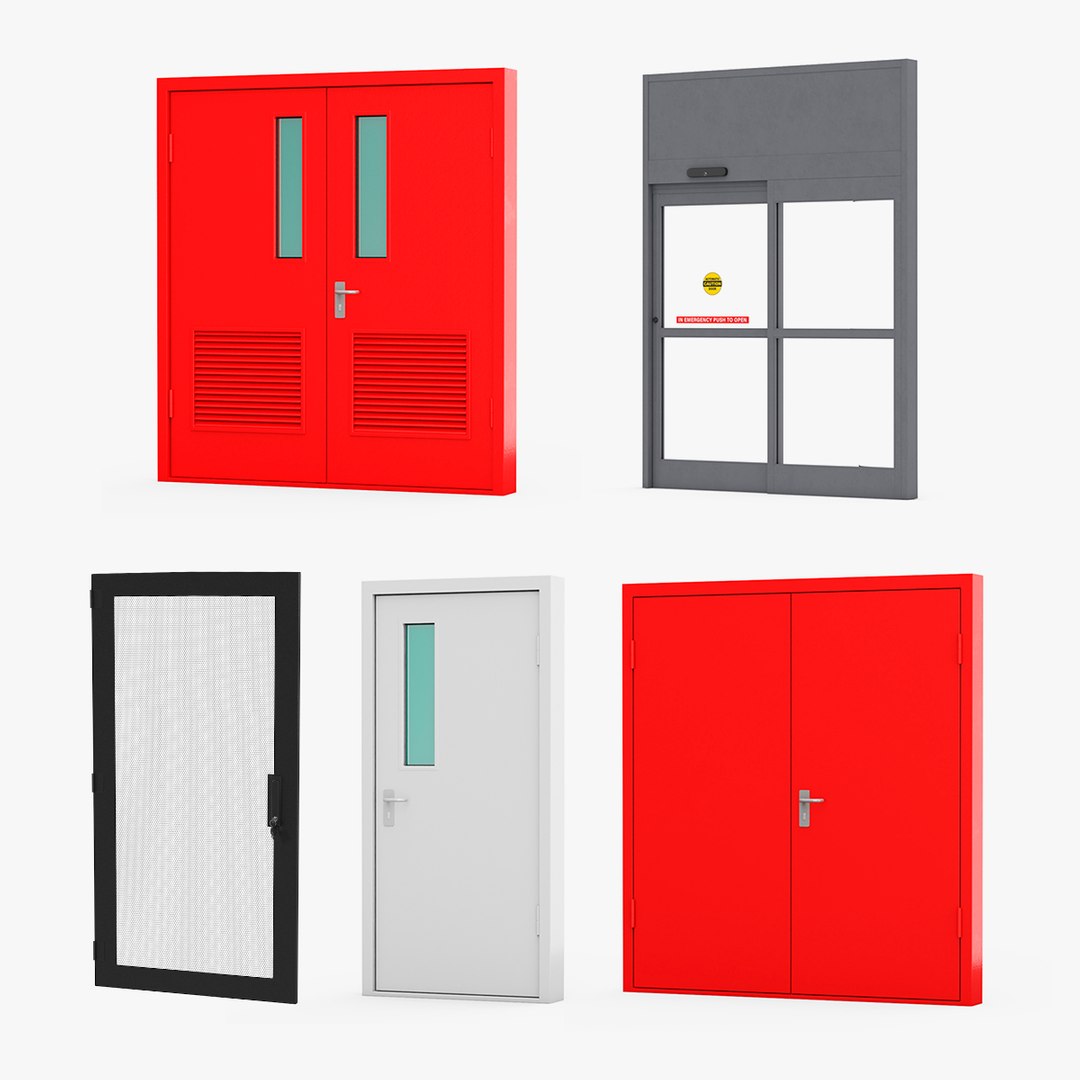 Metal Doors Collection 3 3D model preview