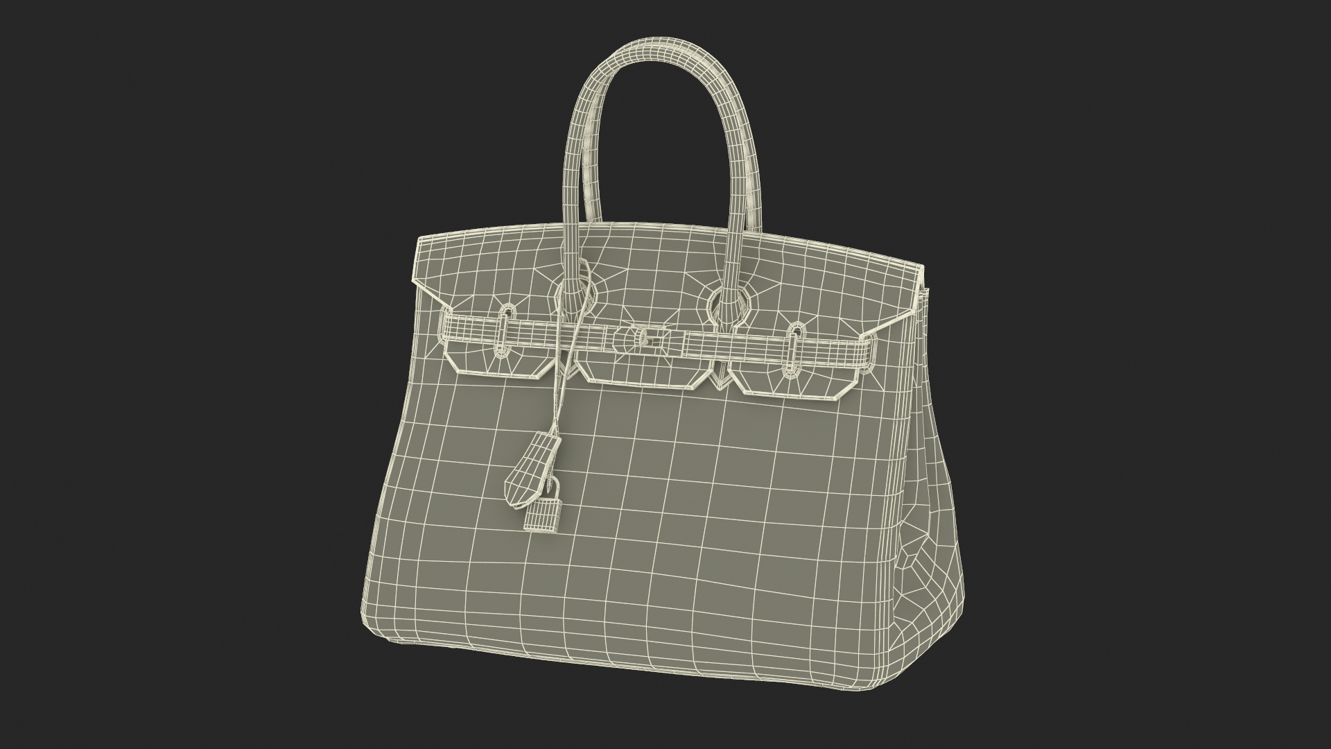 3D Ladies Ostrich Skin Bag Beige model - TurboSquid 2100740