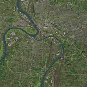 Kansas City USA - city and urban 3D