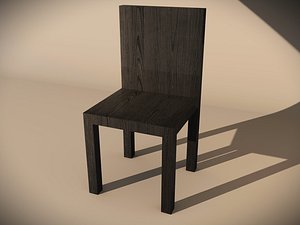 3D Traditional Wooden Chair