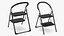 Black 2 Step Steel Folding Ladder with Anti Slip Pedals