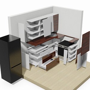 3ds max modern kitchen