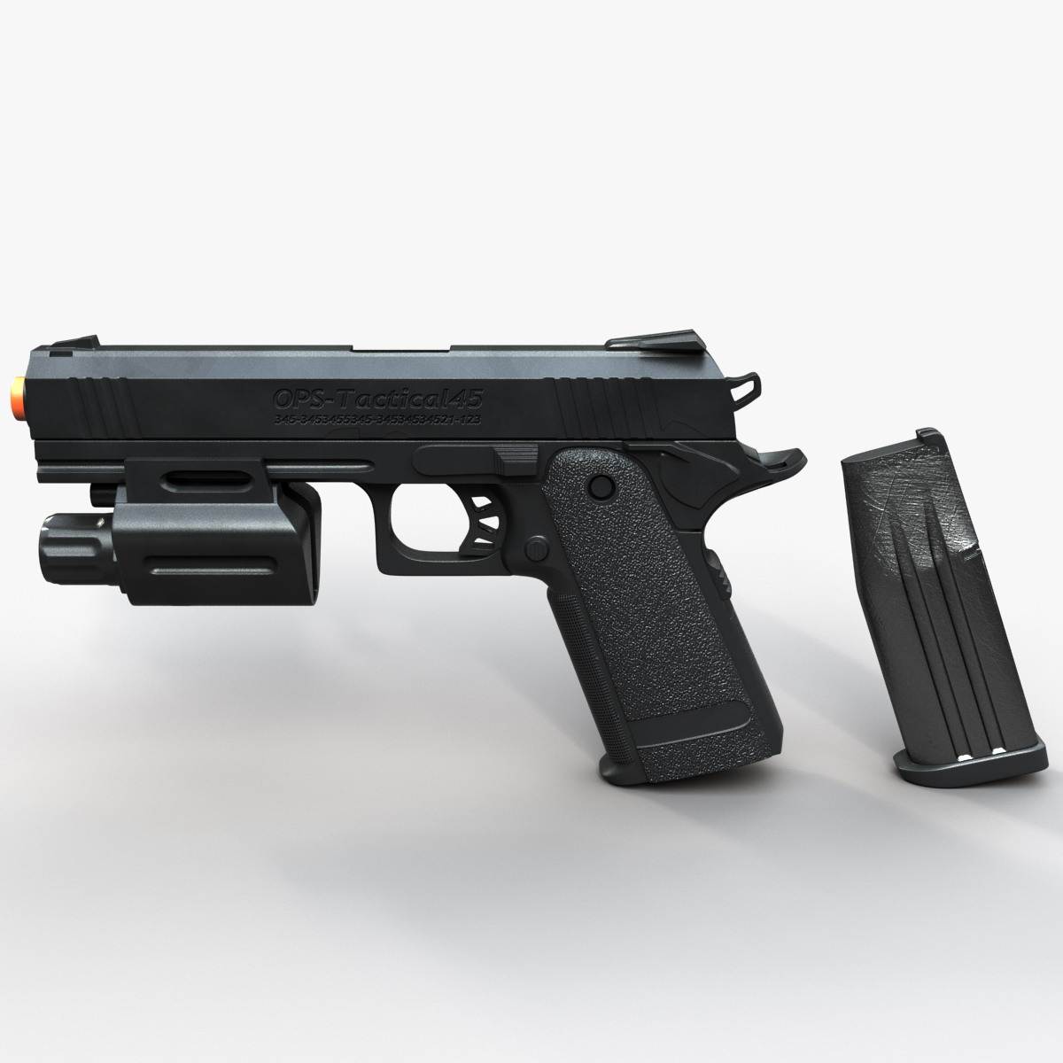 plastic pistol airsoft gun 3d