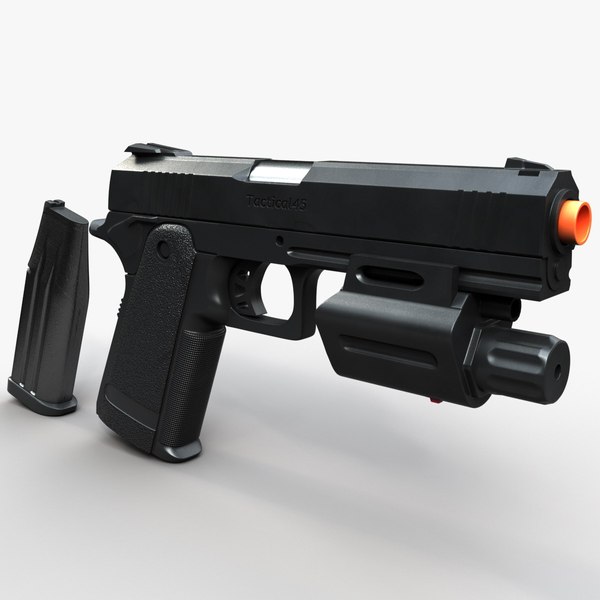 plastic pistol airsoft gun 3d
