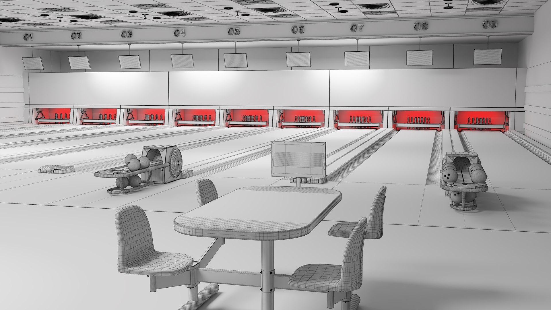 3D Bowling Alley https://p.turbosquid.com/ts-thumb/tT/FmE06U/fB/bowlingalley25/jpg/1721543893/1920x1080/fit_q87/7b6b6e9a299650b8e9af65d6dc8d0a389059d449/bowlingalley25.jpg