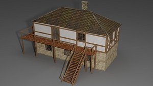 Pacote de construção medieval de Minecraft Modelo 3D $10 - .blend .obj .fbx  .dae - Free3D