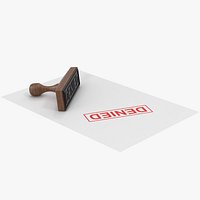 Denied Document And Stamp