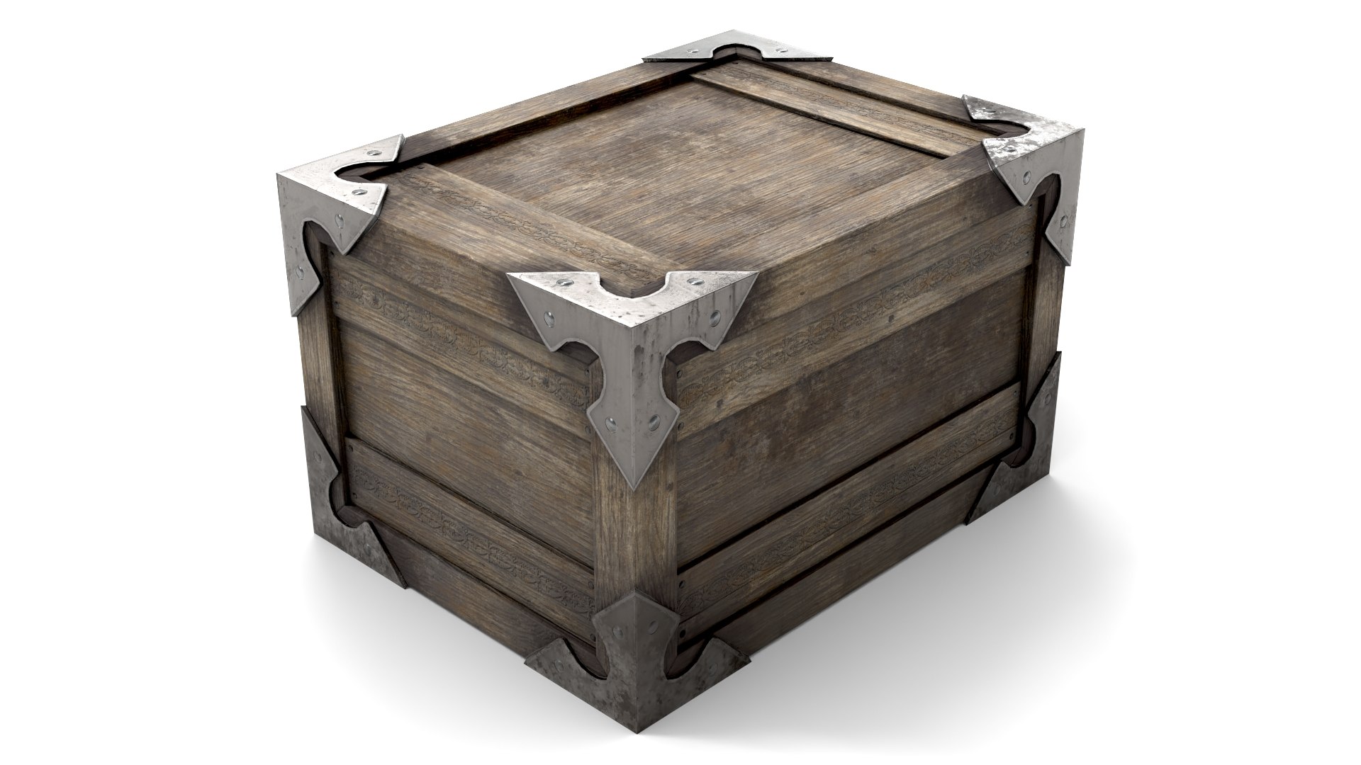 3D Ancient Wooden Box - TurboSquid 1683031