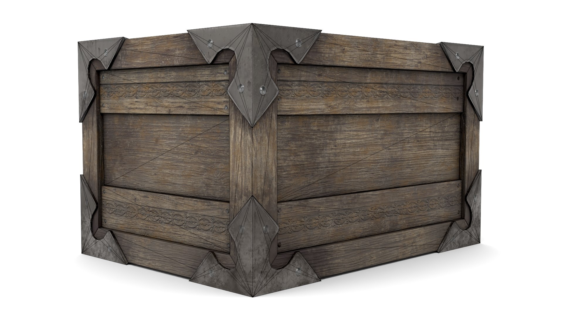 3D Ancient Wooden Box - TurboSquid 1683031