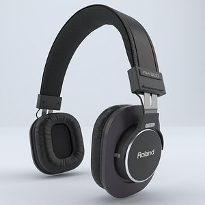3D Roland Headphones RH 300 Black