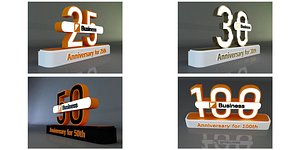 100 years anniversary 3d model c50 3D model