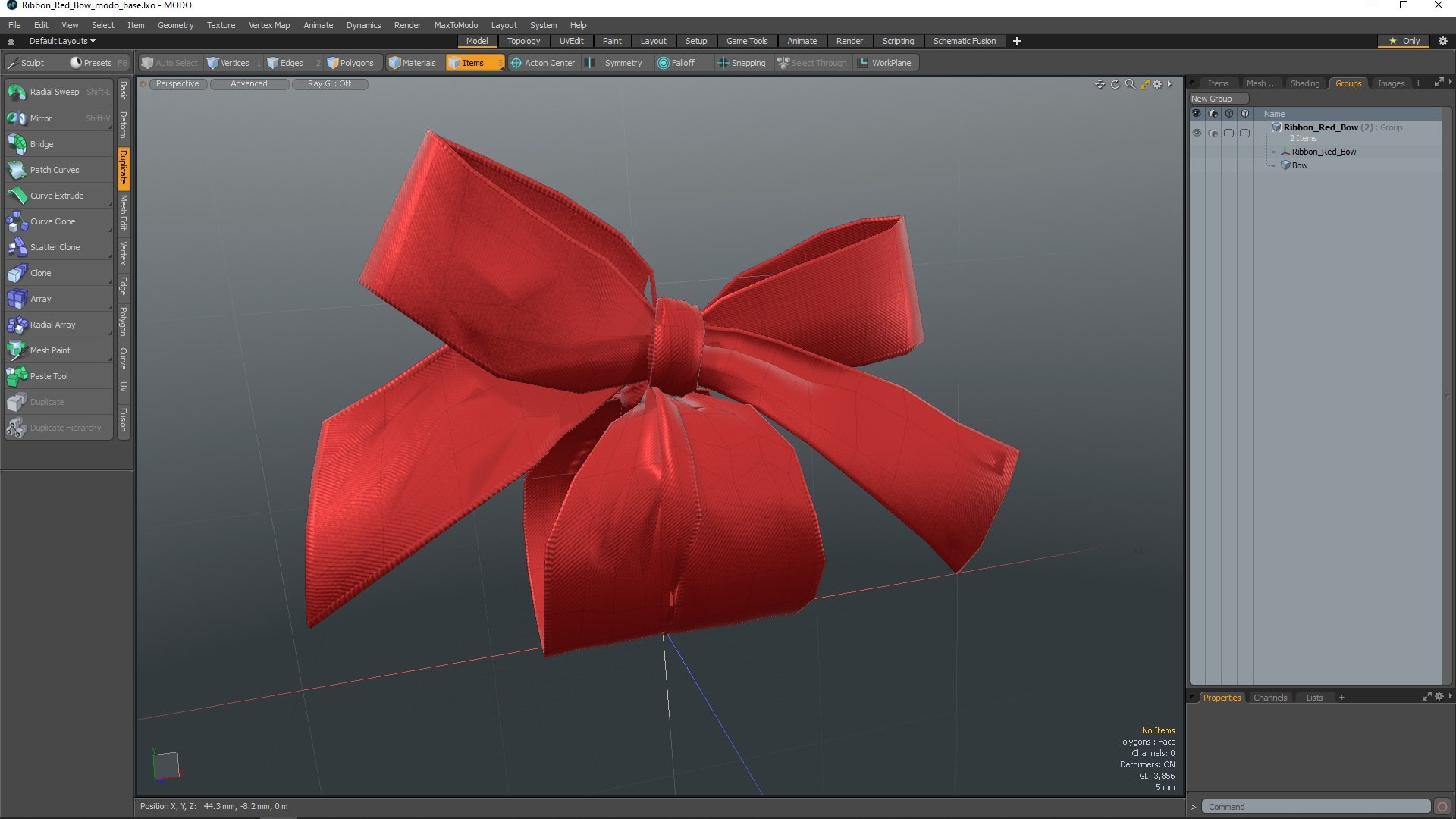 3D Model Ribbon Red Bow - TurboSquid 2279820