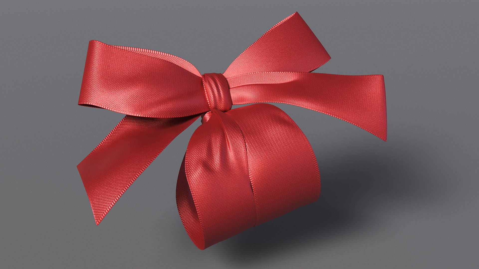 3D Model Ribbon Red Bow - TurboSquid 2279820