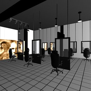 3D model Silla de Peluqueria salon de belleza spa VR / AR / low-poly