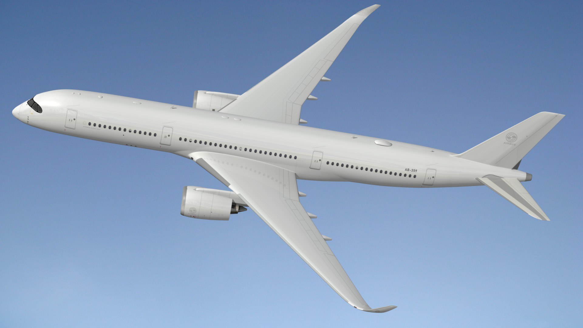 3D Airbus A350 White Livery - TurboSquid 1894805