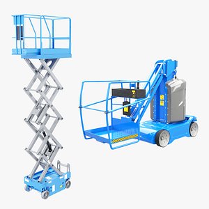 3D Warehouse Scissor and Boom Lift Collection
